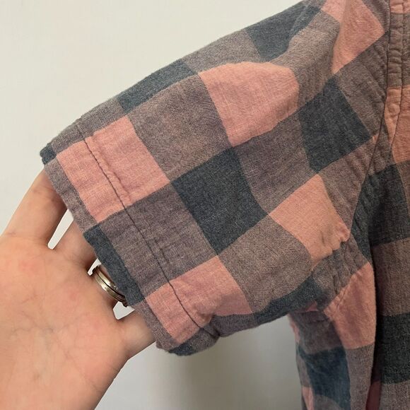 Goodiellow & Co Mens Plaid Button Up Shirt Pink and Blue Size XXL - Picture 5 of 9